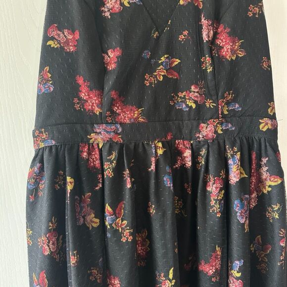 ModCloth Womens Delightful Sight A Line‎ Black Floral Lace Overlay Dress Size XL - Picture 6 of 13